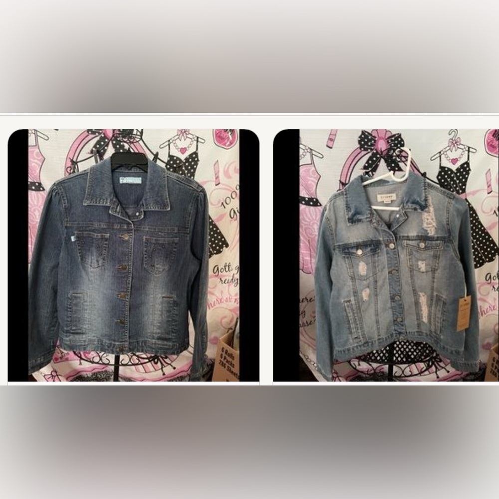 Denim jackets. Like new.